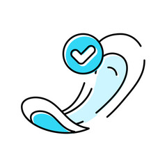 use pantyliners intimate care color icon vector illustration