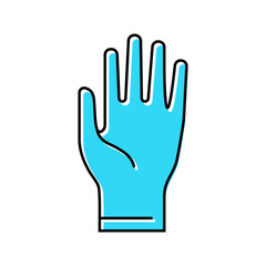 surgical gloves surgeon color icon vector illustration