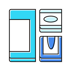 sterile drapes surgeon color icon vector illustration