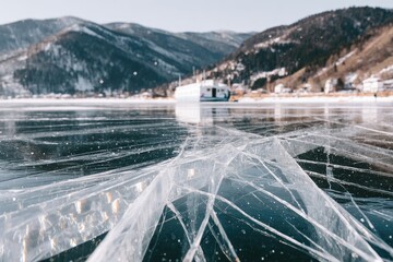 Frozen lake ice patterns (1)
