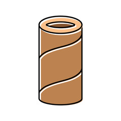 tube cardboard packaging color icon vector illustration