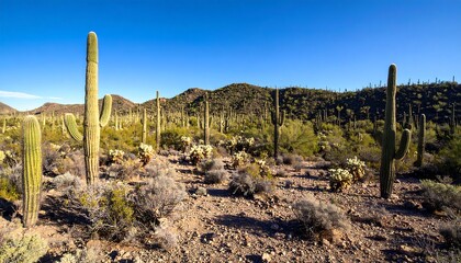 Desert landscape with cacti
