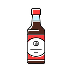 teriyaki sauce condiment color icon vector illustration