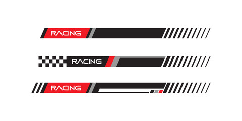 stripes racing in white background 