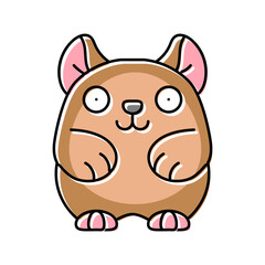 paws cute monster color icon vector illustration