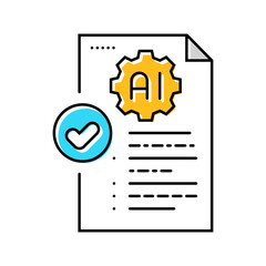 accountability checklist color icon vector illustration