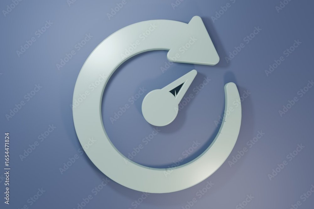 Poster grey digital speed meter icon isolated on purple-blue background. global network high speed connecti