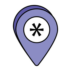 Map and Location or Navigation Vector Color Outline Icons and Pack Illustration