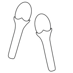 Cute cartoon hand drawn vector clove outline.