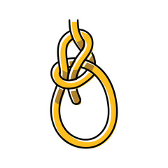 Fototapeta premium bowline nautical knot color icon vector illustration