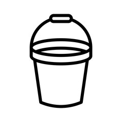 Bucket Icon Vector Illustration Line Version