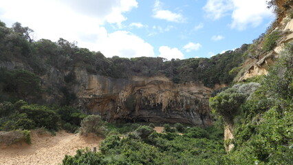 Spectacular View of Loch Ard Gorge Valley, Great Ocean Road