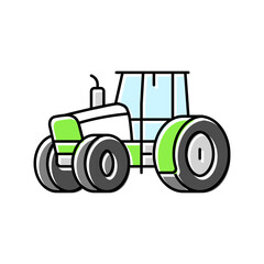 farming tractor color icon vector illustration
