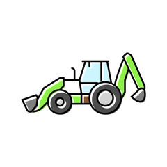 cultivation tractor color icon vector illustration