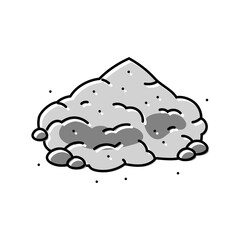 powder cement concrete color icon vector illustration
