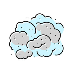 dust cloud cement concrete color icon vector illustration