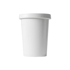 White plastic container with lid