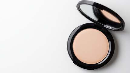 Compact makeup powder with mirror, perfect for touch ups and enhancing beauty