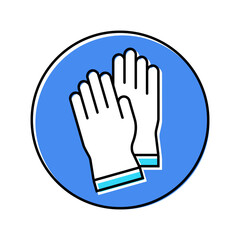 use protective gloves color icon vector illustration