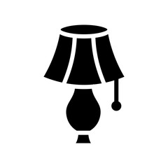 Table Lamp Icon Vector Illustration Glyph Version