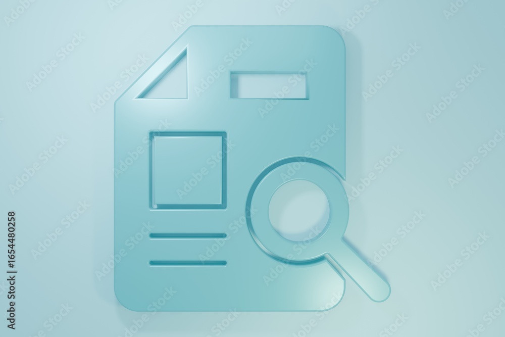 Poster blue document with graph chart icon isolated on blue background. report text file icon. accounting s