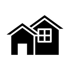 House Icon Vector Illustration Glyph Version