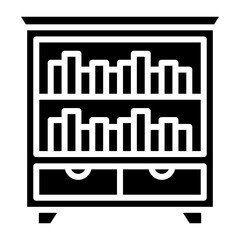 Library Icon Vector Illustration Glyph Version