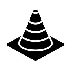 Cone Icon Vector Illustration Glyph Version