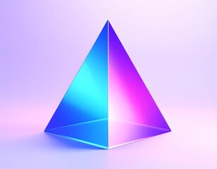 Fototapeta premium Abstract pyramid with vibrant color gradients.