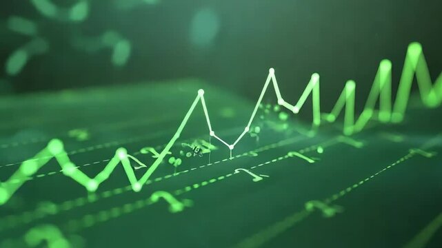 Abstract financial data chart visualization footage - Powered by Adobe