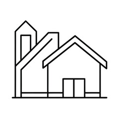 Property Value Chart Icon Line Art