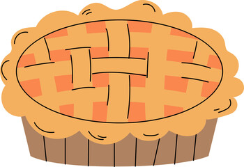 pumpkin pie cozy autumn fall season clipart