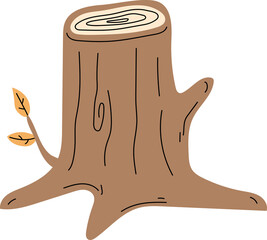 tree stumps cozy autumn fall season clipart
