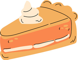 pumpkin cake cozy autumn fall season clipart