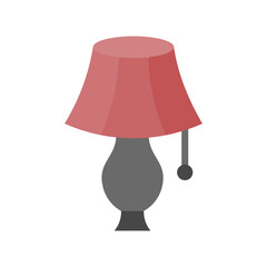 Table Lamp Icon Vector Illustration Flat Version