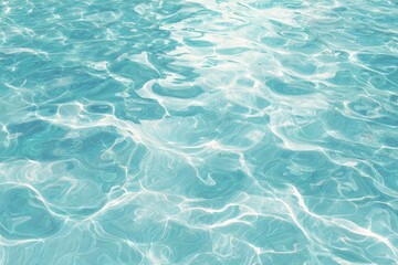 Fototapeta premium Rippled turquoise water surface, sunlit