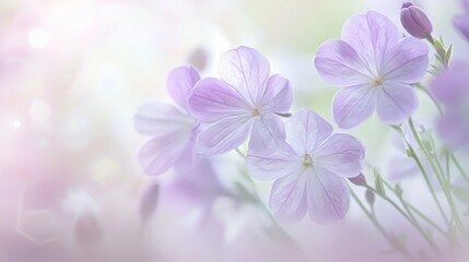Obraz premium Soft Lilac Flowers Dreamy Bloom.