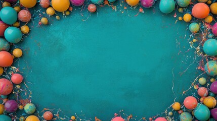 Colorful Easter Eggs Festive Frame.