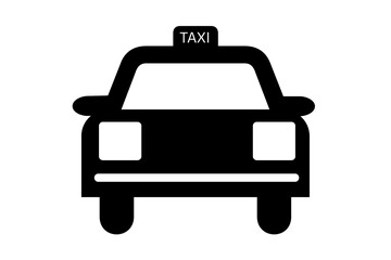 taxi cab icon illustration isolated on white background 