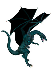 Fototapeta premium 3D Rendering Fairy Tale Dragon on White