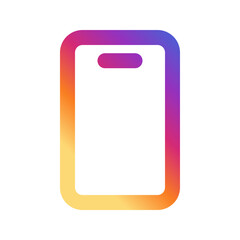 Device Social Media Line Gradient Style Vector Icon