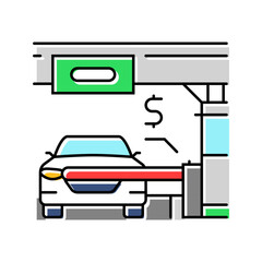 toll highway road color icon vector illustration