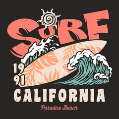 California beach culture surfing art