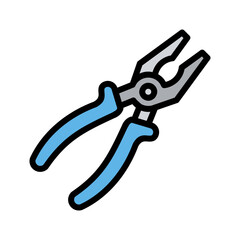 Plier Icon Vector Illustration Color Version