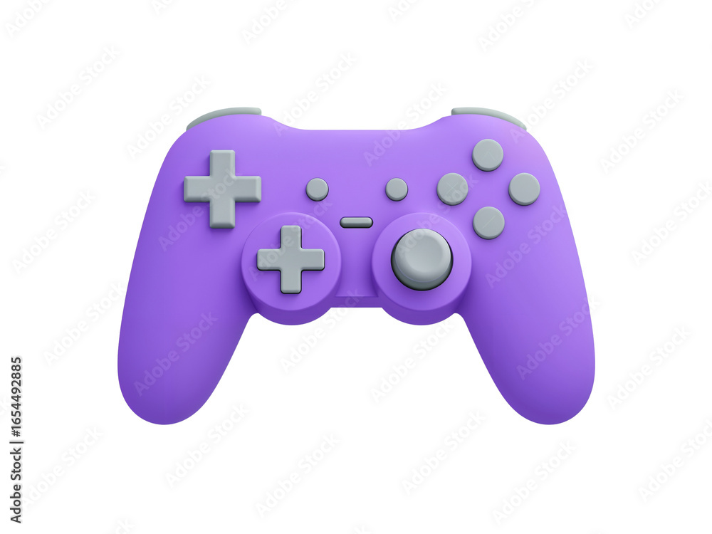 Aufkleber isolated lavender gaming controller hovering in a void, emphasizing the modern playful nature of