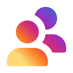 Friends Activity Social Media Flat Gradient Style Vector Icon