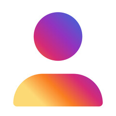 Accounts Social Media Flat Gradient Style Vector Icon