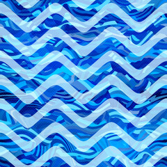 Waves geometric seamless pattern.