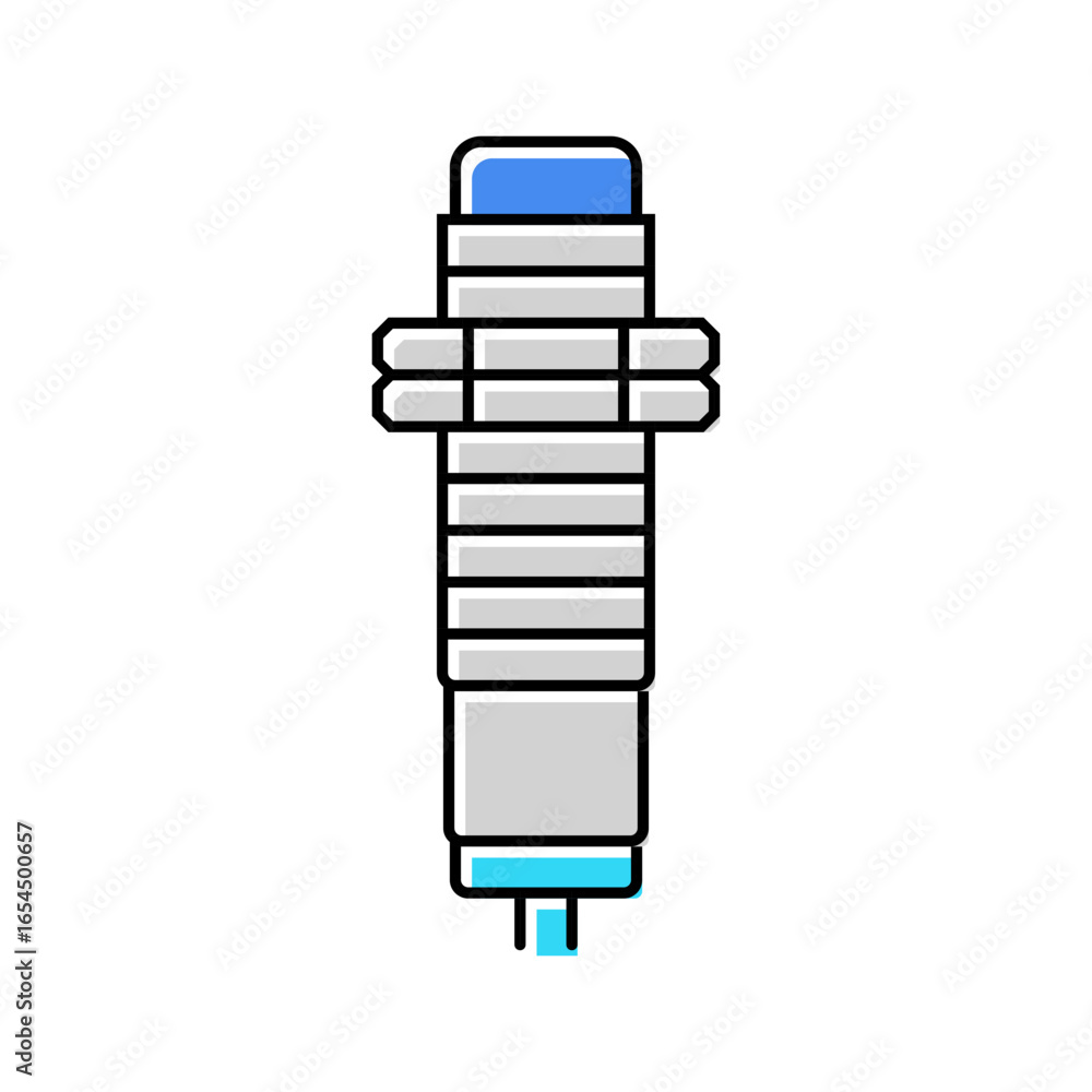 Aufkleber proximity sensor module color icon vector illustration