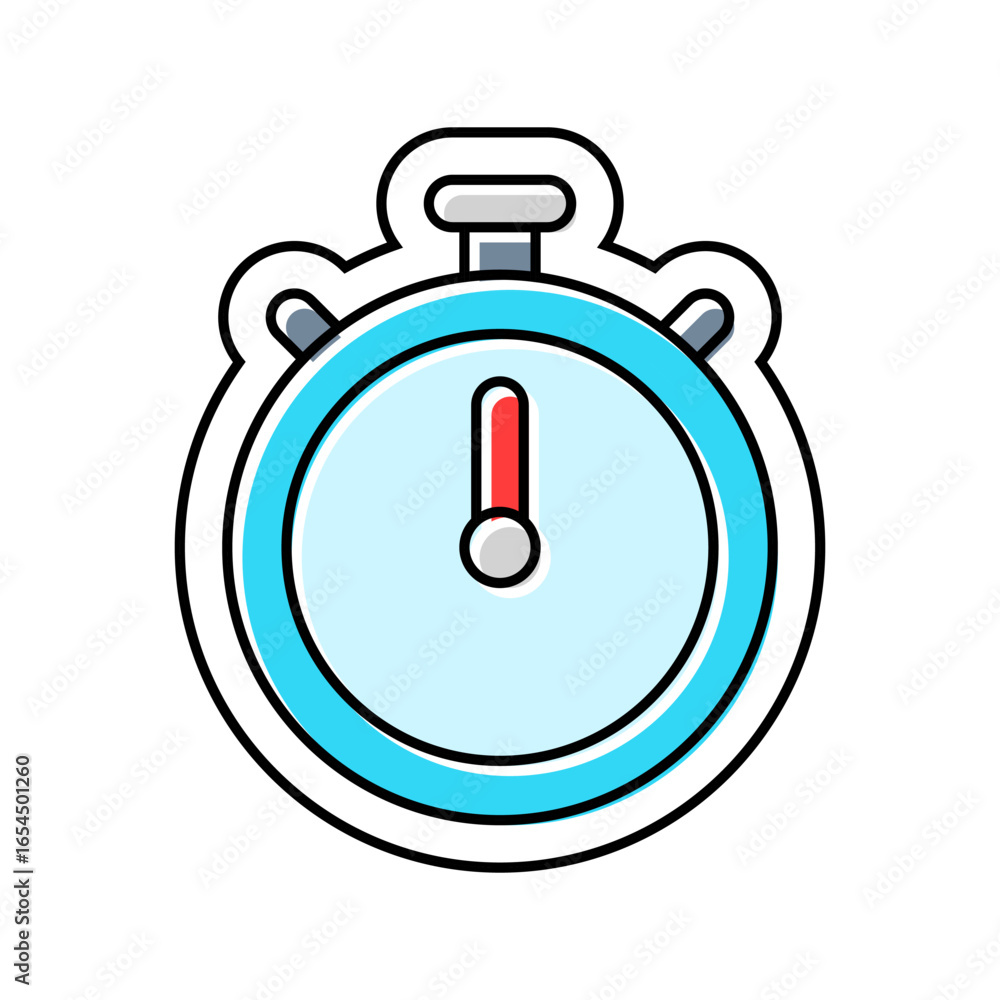 Poster built timer color icon vector illustration
